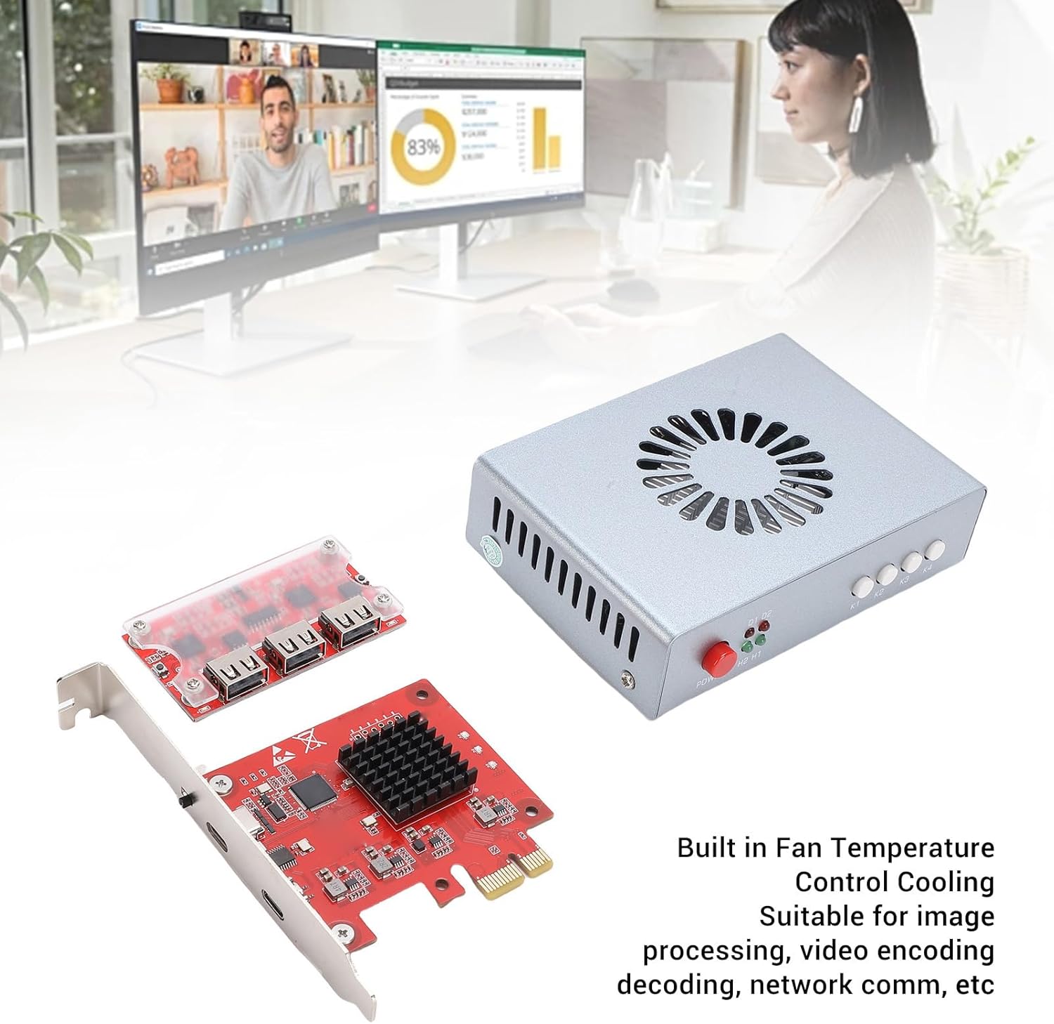 Tangxi DMA Fuser Hardware Kit, 4K 60Hz HDMI Overlayer Synthesizer, 6th Generation Video Synthesizer with Built in Fan for Temperature Control