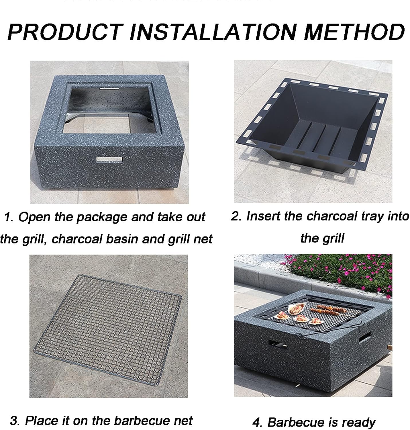 Fire Pit Outdoor Garden fire Pit, Wood Burning fire Pit with Dome Screen and Poker, Barbecue Set