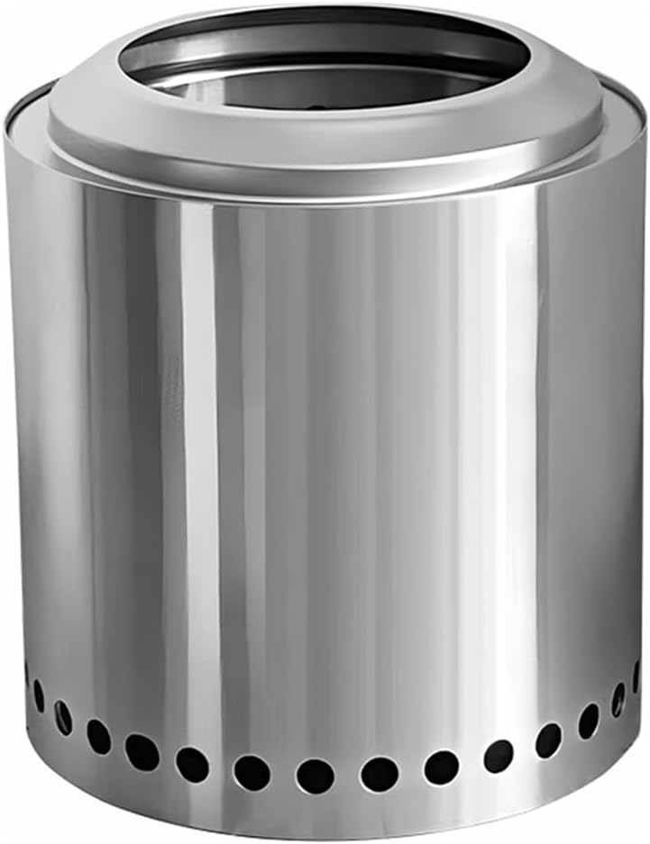 Smokeless Fire Pit with Removable Ash Pan, Portable Outdoor Wood Burning Fireplaces Stainless Steel, for Backyard,Patio, Camping and Beach(Size:14.17 * 13.38in) (19.68 * 15.74in)