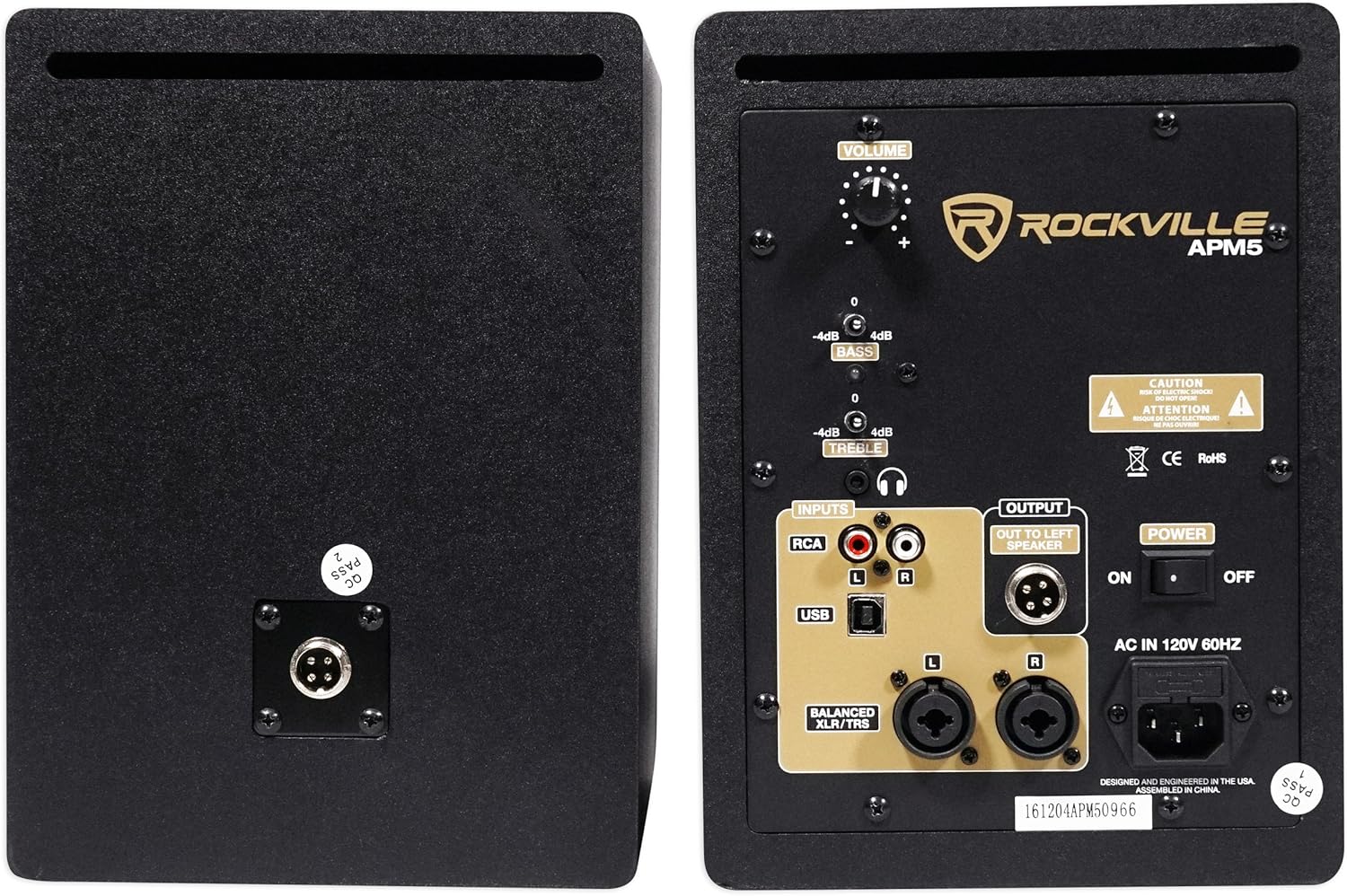 Rockville ROCK-U MINI Recording Interface Bundle with RCM PRO Mic, PRO-M50 Headphones, (2) APM5B Speakers, RVSM1 Stands, RockShield 1 Isolation Shield, (2) RRS190S Pads & (2) RCTR106B Cable(8 items)