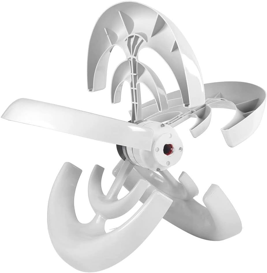 400W Wind Turbine Generator 5 Blades Vertical Axis Wind Power Generator with Charge Controller, Suitable for Terrace, Marine, Motor Home, Chalet, Boat