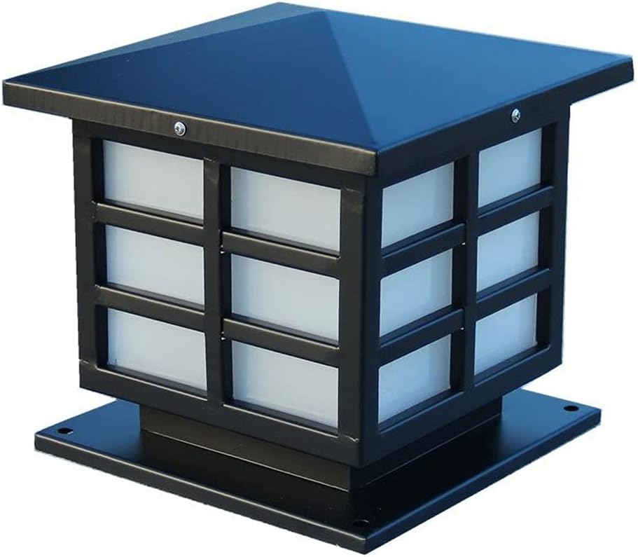 Outdoor Post Lights Fixture IP54 Waterproof Stainless Steel Pillar Lamp Outdoor Post Light Fixture with Pier Mount with Dock Deck Landscape Lighting Fence Pedestal Lighting Fixtures