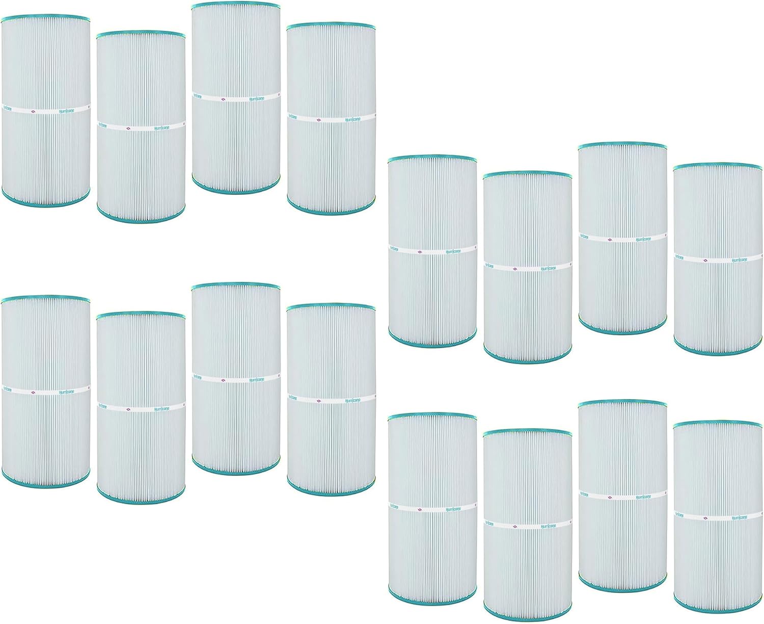 Hurricane Filters 16 Pack HF7469-04 Advanced Pool Filter Cartridge - Replacement for PCC60, Unicel C-7469, Filbur FC-1975, Pentair Clean & Clear 240, Hayward SwimClear C2025