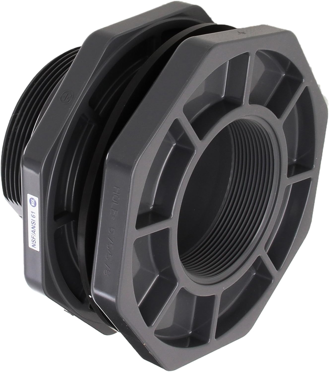 HAYWARD POOL PRODUCTS BFA1040TFS BFA Series PVC Bulkhead Fitting for Pools, 4-Inch