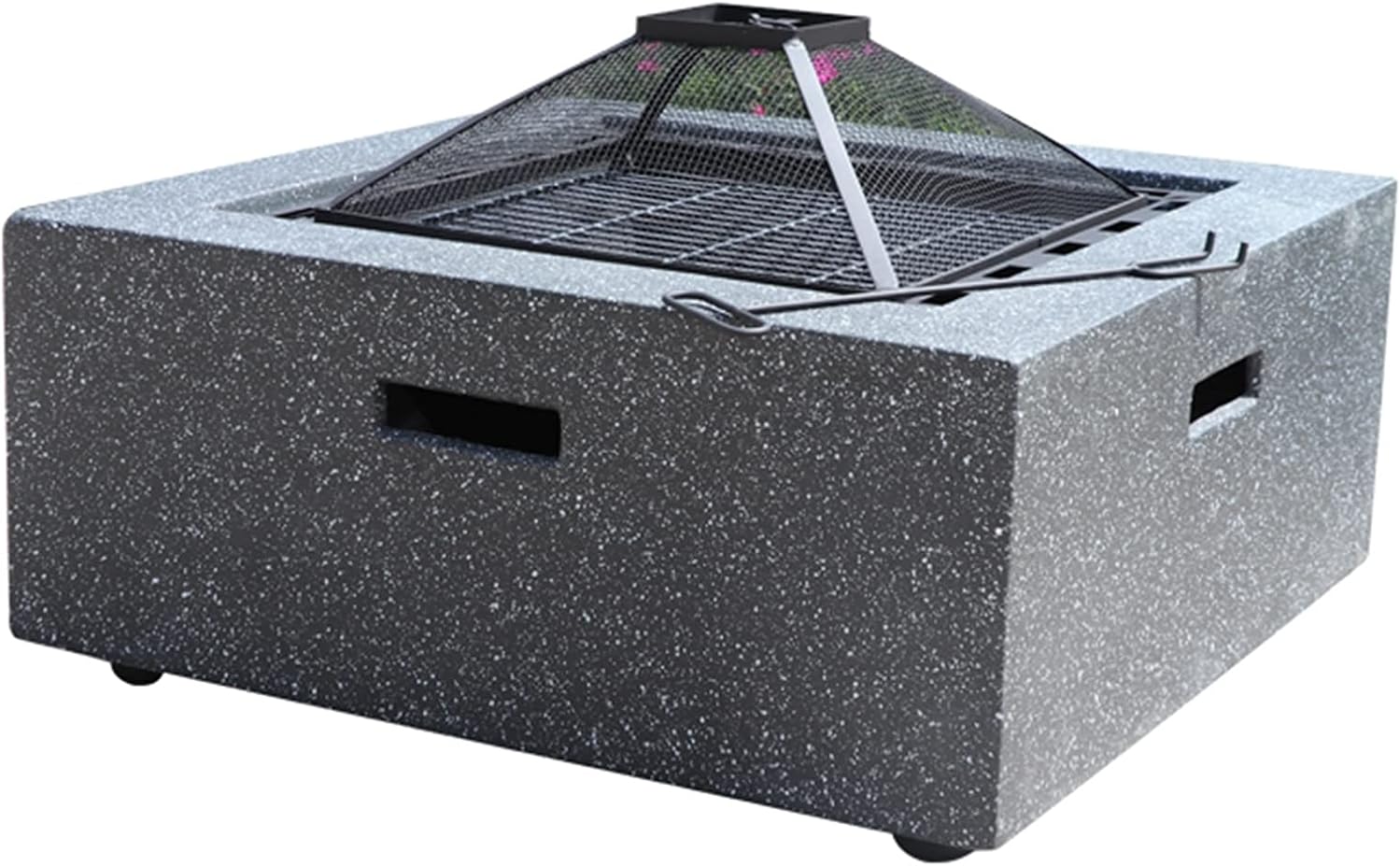 Outdoor Fire Pit Garden Terrace BBQ Leisure Table, Outdoor Cooking Fire Pit, Wood Burning Fire Bowl, Multifunctional Heating Fireplace