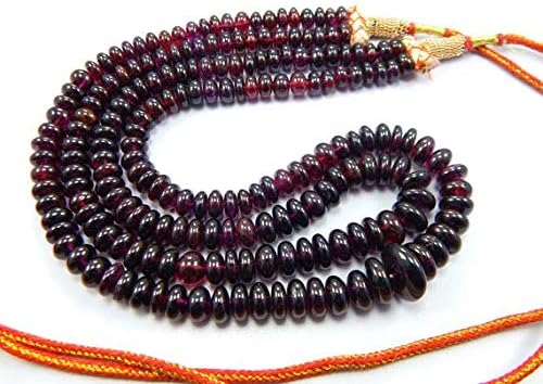 6x13.5 mm rondelles garnet rondelles red gemstone beads, january birthstone 2 strand