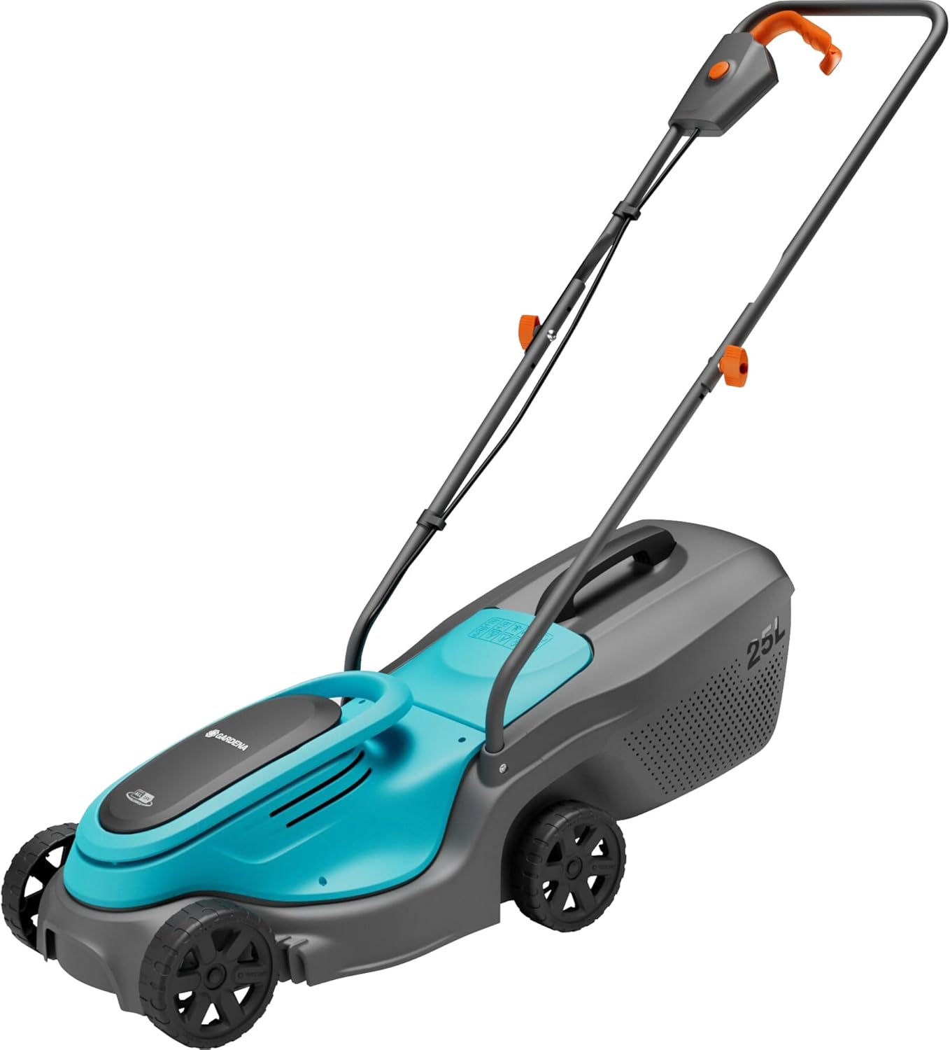 Gardena Battery Lawnmower PowerMax 30/18V P4A Without Battery: 30 cm Cutting Width, 35–65 mm Cutting Height, 25 l Catcher Capacity, Ergonomic Handle, Foldable Frame, brushless Motor (14630-55)