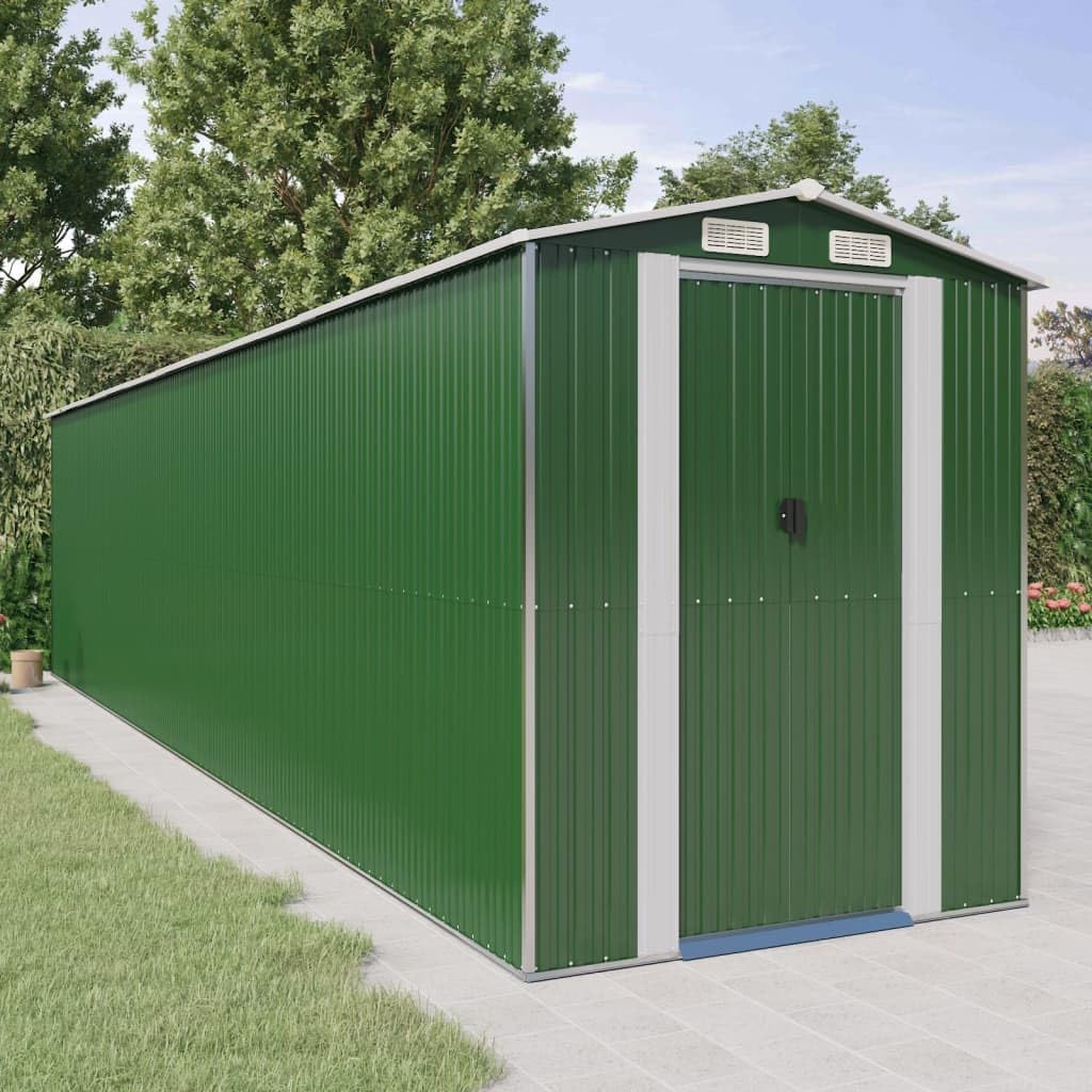 Bike Storages Outdoor Storage Sheds, Garden Tool Shed Large Steel Rectangular Outdoor Storage Cabinet for Backyards, Patios 75.6 x 336.6X 87.8 in