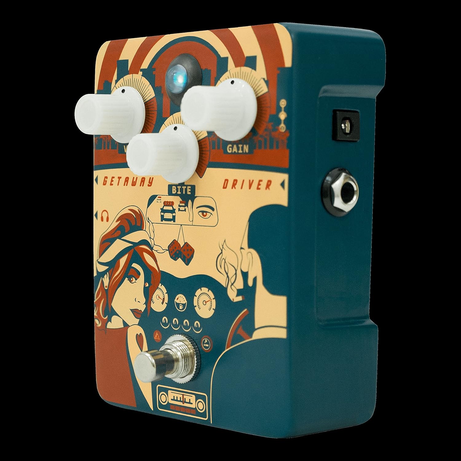 Orange Getaway Driver Overdrive Pedal, Blue