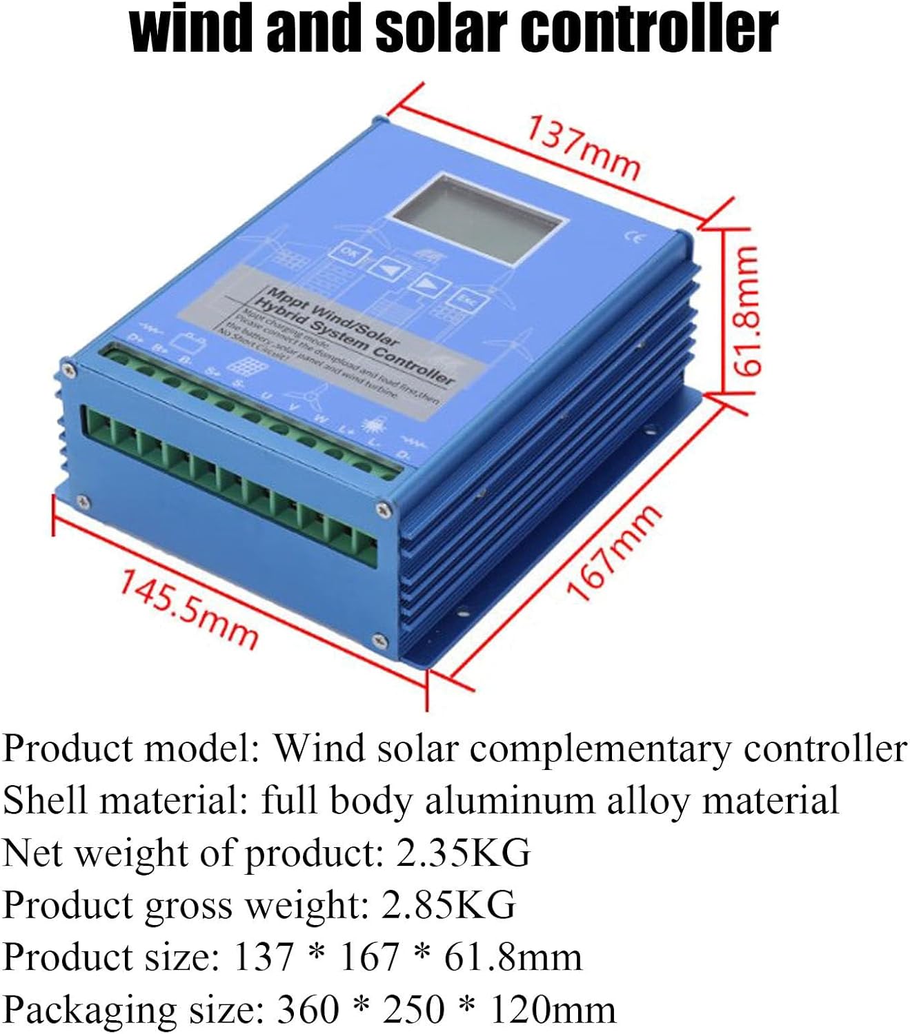 5000W,6000W,8000W,10000W,12000W Wind Solar Hybrid Charge Controller Fits for Wind and Solar Power Boost Charge,48V-10000W
