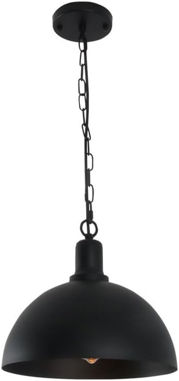 Hanging Lamp, Industrial Style Chandelier, E27 Screw Single-Ended Pendant Lamp, Black Pot Cover Wrought Iron Lighting Fixtures, Dining Room Hanging Light. (Size : 30cm)