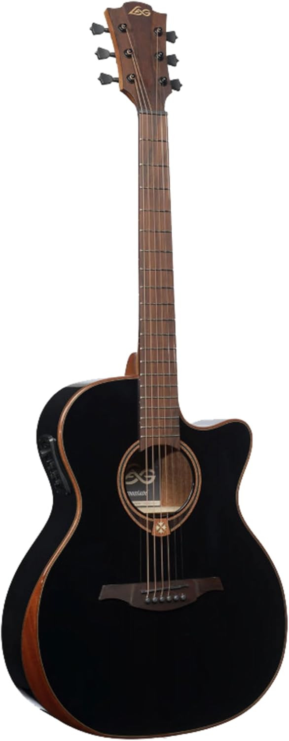 Lag Guitars Tramontane 118 Auditorium Cutaway Acoustic-Electric Black