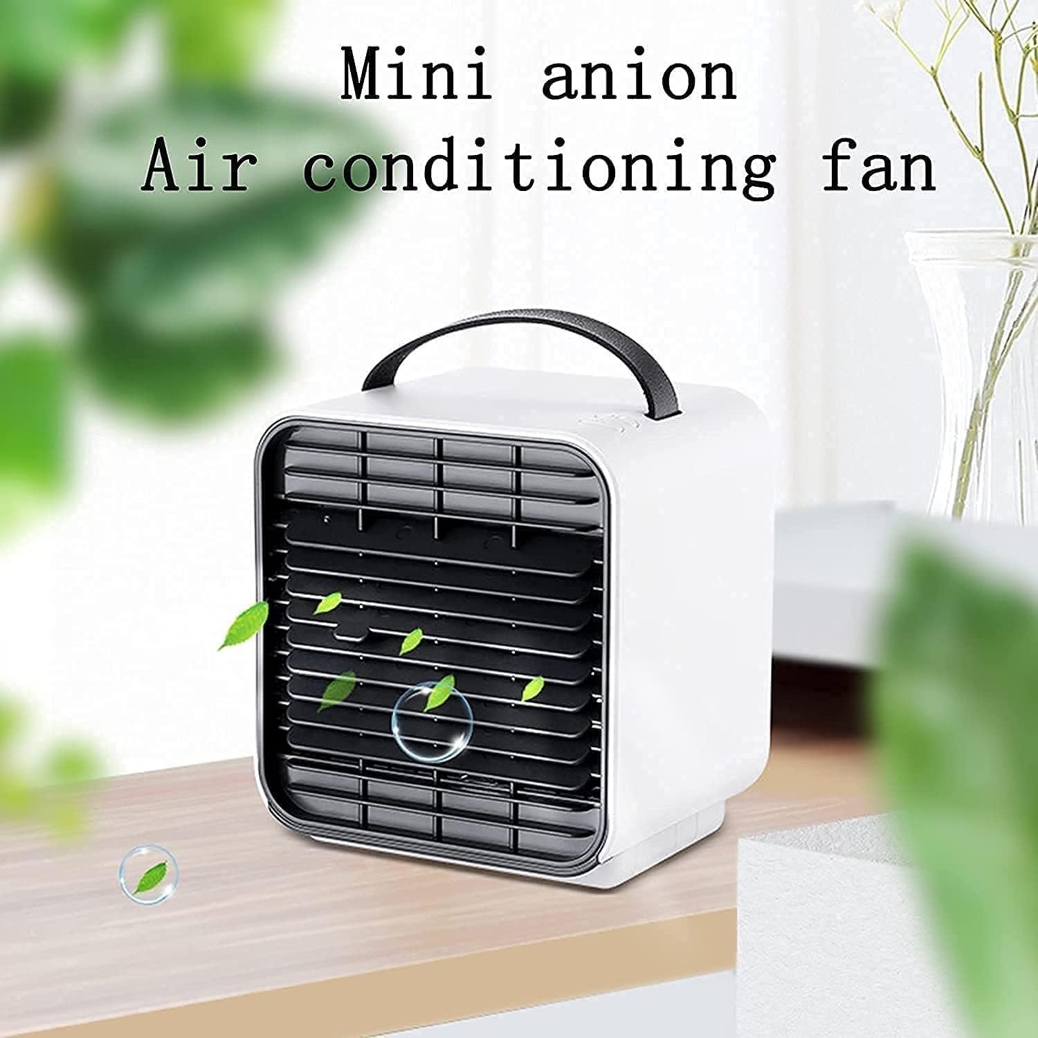 Portable Air Conditioner Fan, Mini Cooler with Large Capacity Water Tank and Fast Cooling Fan USB for Home, Office (Color : Blue)