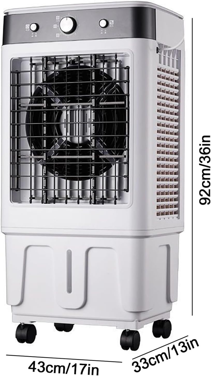 3-IN-1 Portable Air Conditioners, Evaporative Air Cooler, 2 Modes & 3 Speeds, Long Cooling, for Indoor Outdoor Garage Patio Use