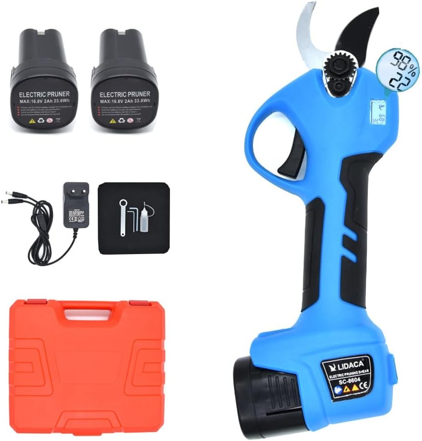 RUNAAJA 16.8V Cordless Pruning Shears Branch Cutter Cordless Pruner Electric Pruning Shears Battery Powered for Gardening Cordless Tree Pruner