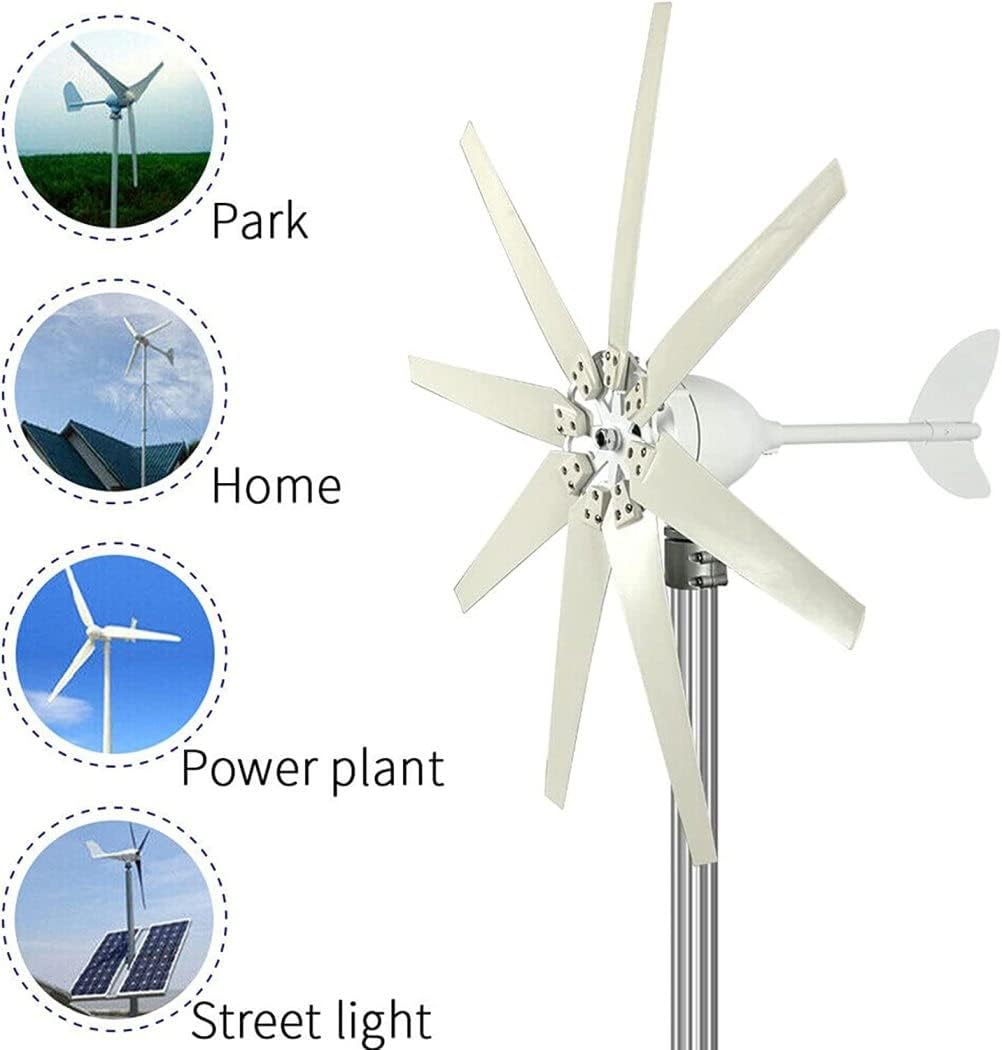 LiuSj JUnSt 5000W Horizontal Wind Turbine Generator 12/24/48/ 220V Wind Turbine for Off Grid Or on Grid System Work with Solar Panel,220v