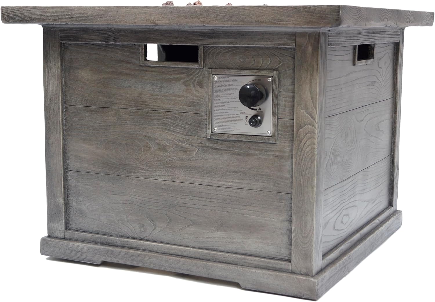 Ellington 40,000 BTU Square FIRE Pit- Grey