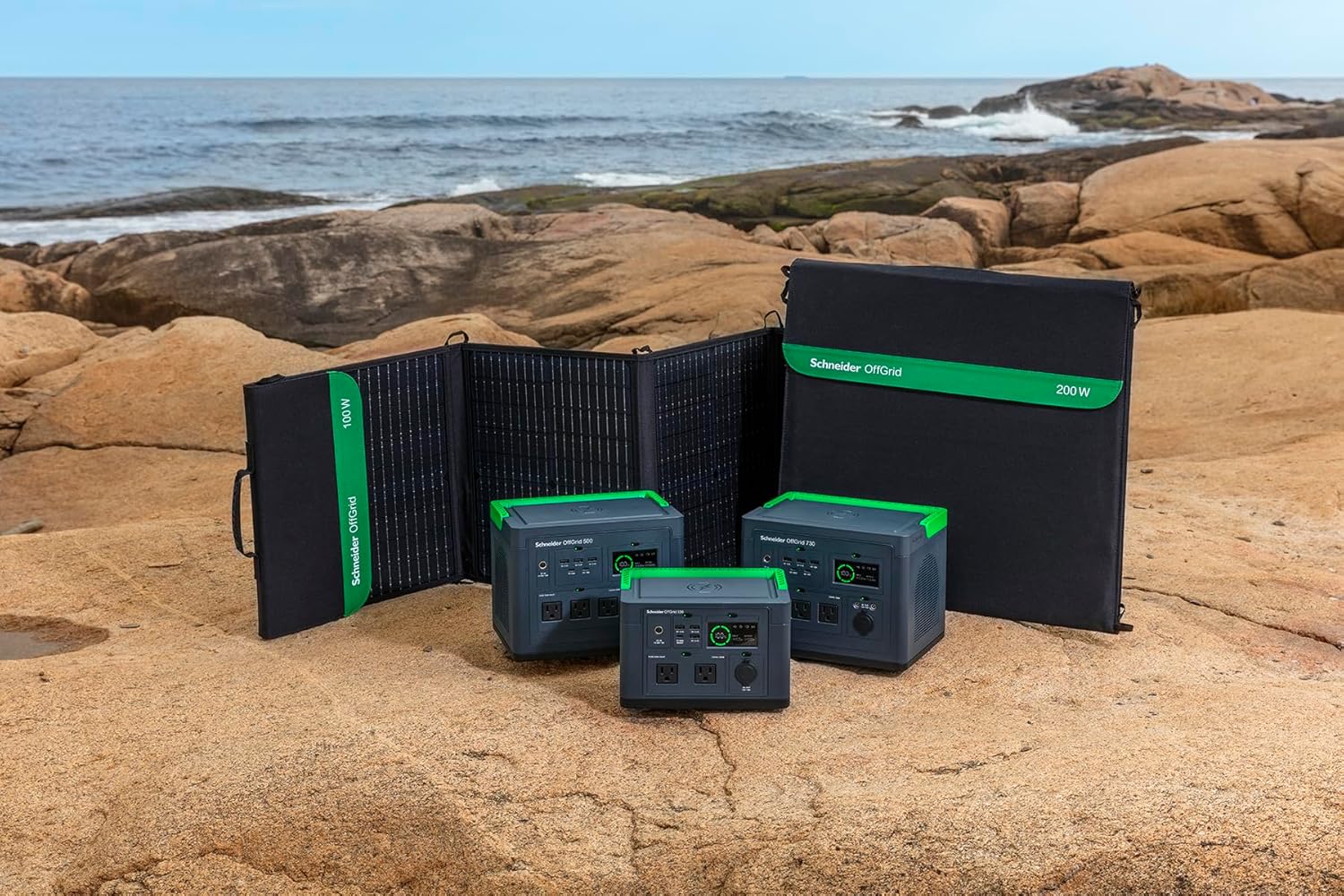 Schneider OffGrid 100W Portable Solar Panel, PSP100 Solar Generator Panels, All-in-One Solar Panel and Carrying Case
