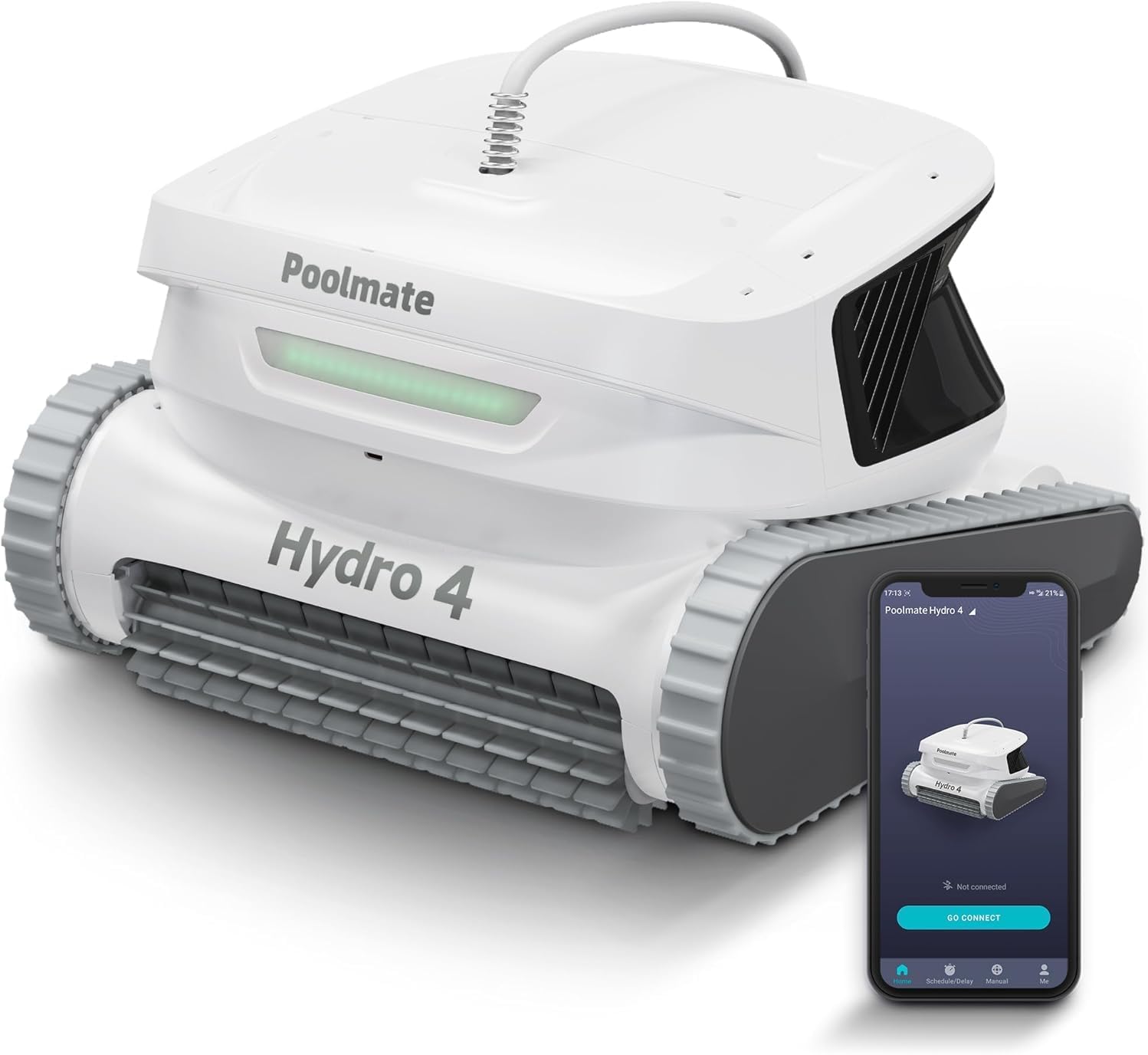 Chasing Hydro 4 Corded Pool Vacuum | Smart Robot Cleaner for Inground Pools | App Control & Dual Turbine Suction