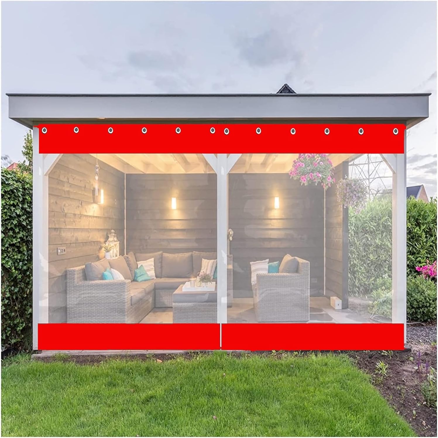 Multi Purpose Tarps Tarpaulin PVC Awning Canopy Transparent Plastic Curtain Outdoor Pergola Curtain for Gazebo Garage Outdoor 47 Sizes (Size : 8.5x3m) (8.5x3m)