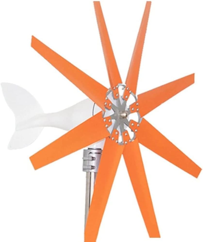 8 Blade Wind Turbine Generator 2.0m/s Low Wind Speed Starting Wind Turbines with Charge Controller, Windmill Generator for Home Marine RV