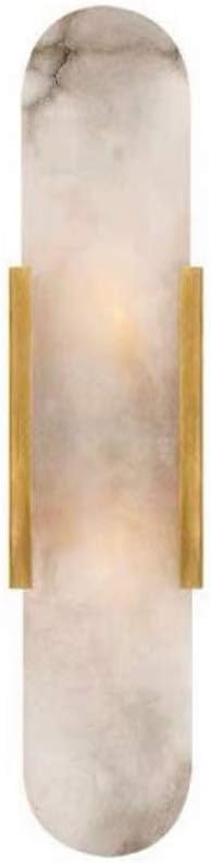 2-Lights Postmodern Creative Marble Wall Lantern Personality Simple G4 Base Wall Lamp Hardware Lampbody Fixture Wall Sconce Living Room Bedside Bedroom Study Room Wall Lighting,Height 35Cm,Heig