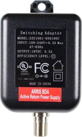 Arris 1-Port Cable, Modem, TV, OTA, HDTV Amplifier Signal Booster with Active Return and Coax Cable Kit