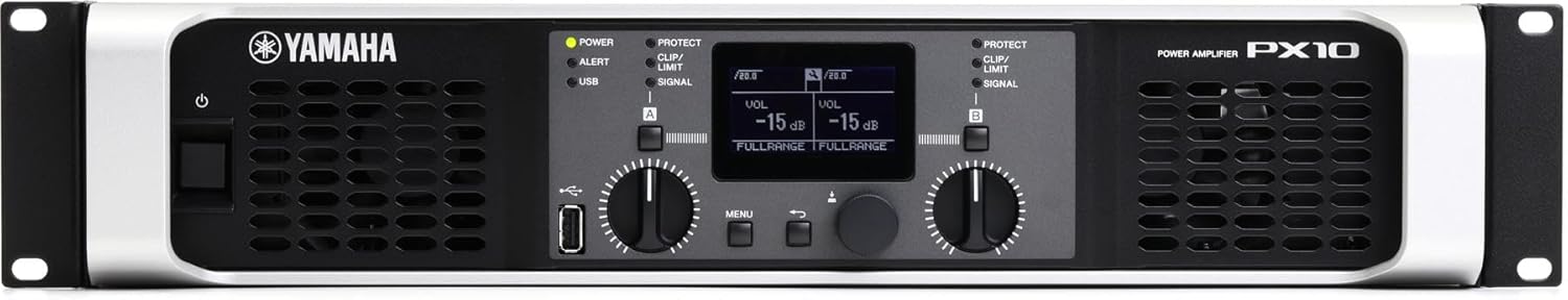 Yamaha PX10 Dual Channel 2x1200W Lightweight Power Amplifier w/ DSP