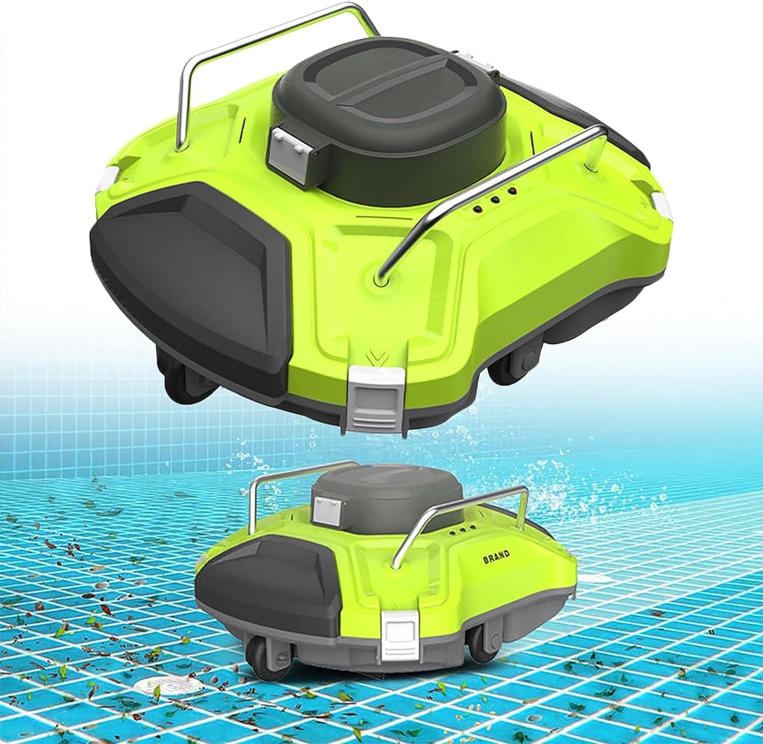 Cordless Robotic Pool Cleaner, Robotic Pool Cleaner, Climbs Walls, Lasts 120 Minutes,IPX8 Waterproof 360 Degree Powerful Cleaning Automatic Pool Vacuum Adaptive Motion Speed