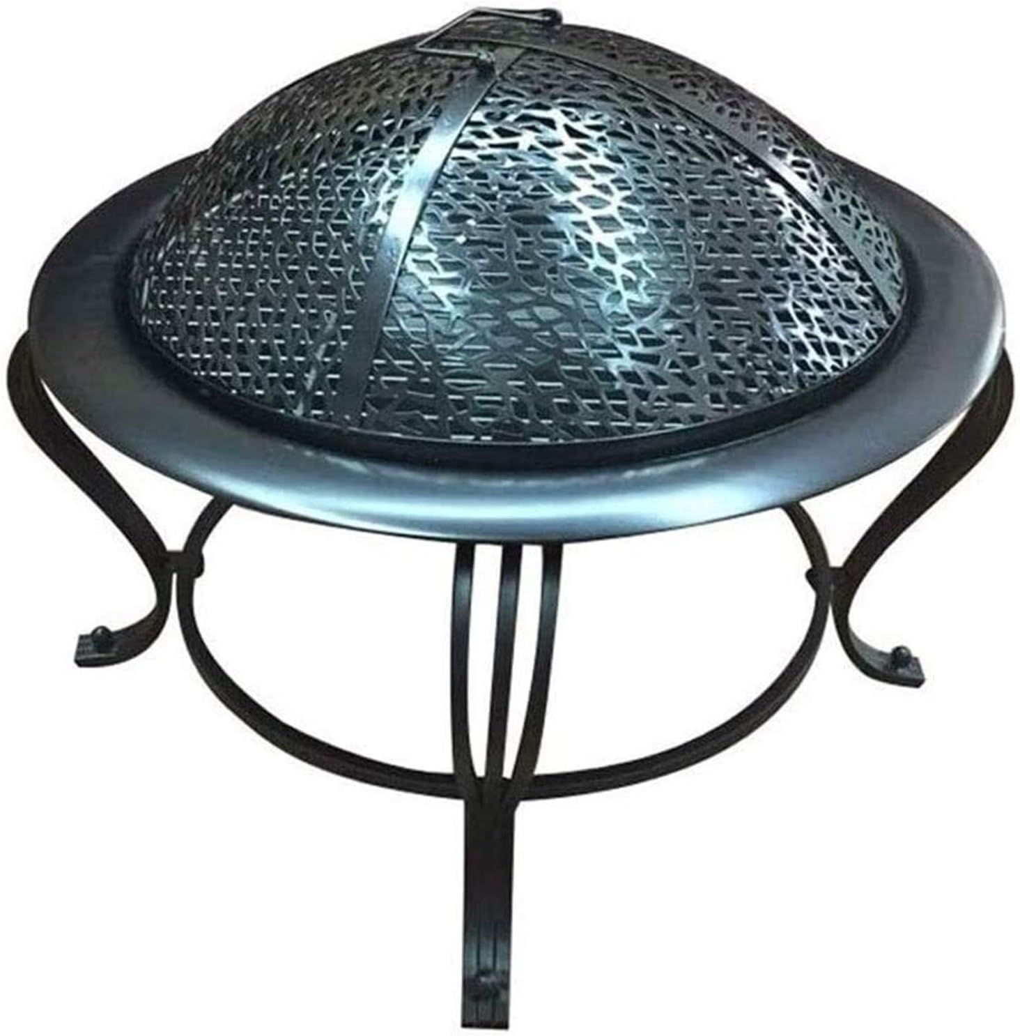 Fire Pits Patio Fire Steel Grill Fire Pit Bowl with Mesh Spark Sn Cover