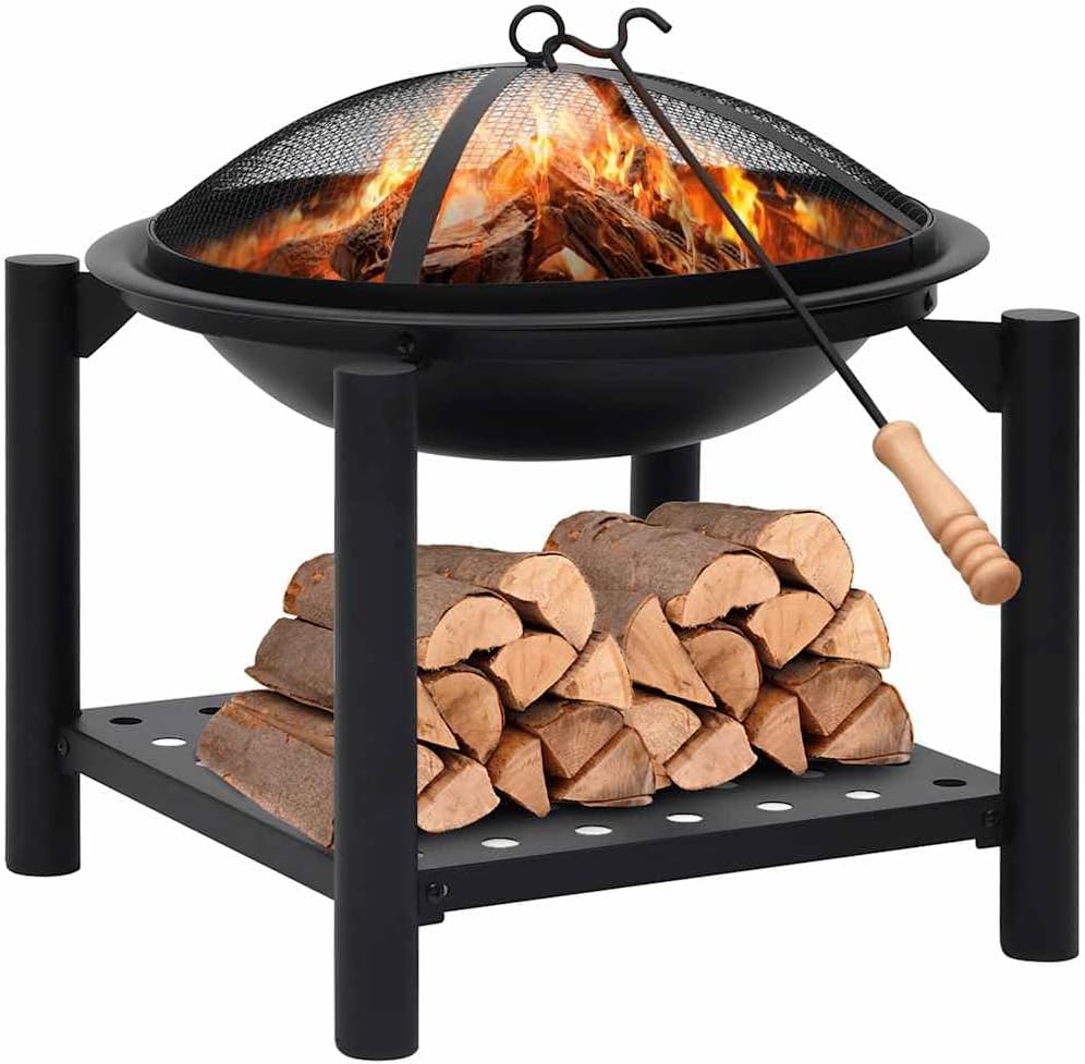 CHARMMA Fire Pit with Poker 21.3
