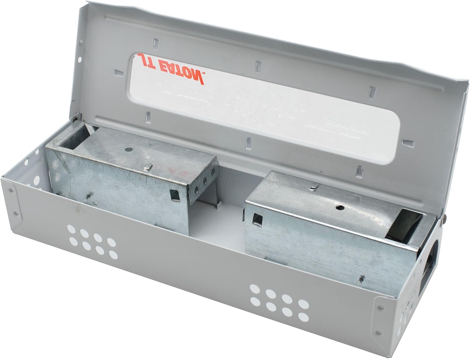 Little Pete Slim Multiple Catch Mouse Trap – White Powder Coated Steel with Clear Window – Low-Profile, Reusable Live Catch Trap for Up to 7 Mice – No Bait Required, 12 Pack