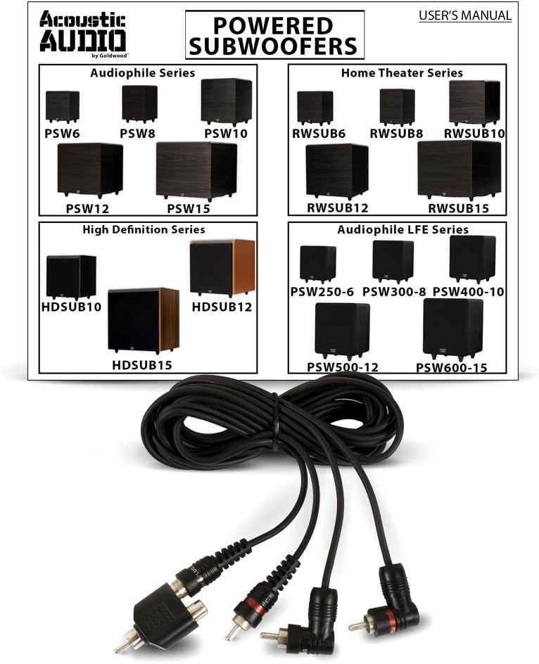 Acoustic Audio PSW400-10 Home Theater Powered 10