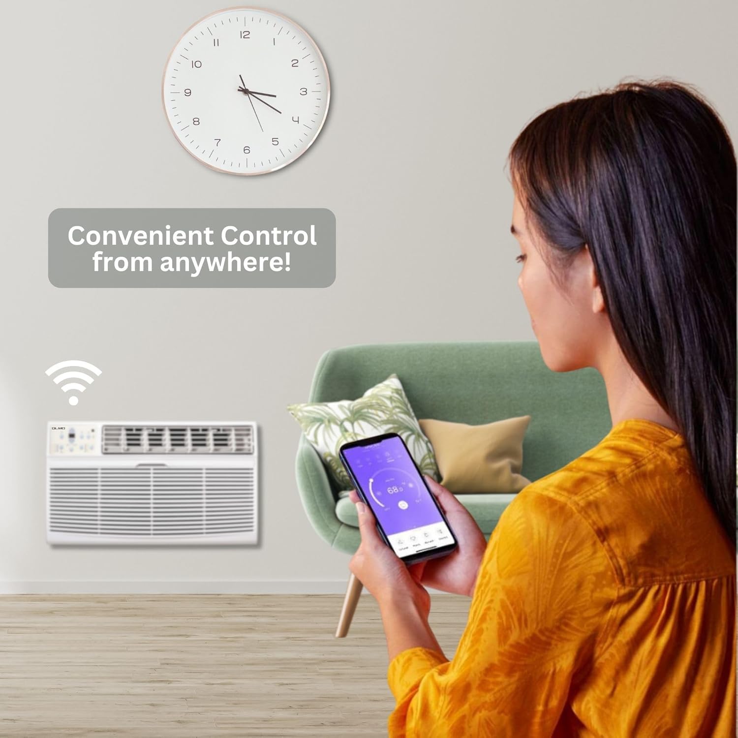 OLMO 8,000 btu 115V Through-the-Wall Air Conditioner with Remote Control and built in Smart Kit, (Heating and Cooling) (R32 Refrigerant)…