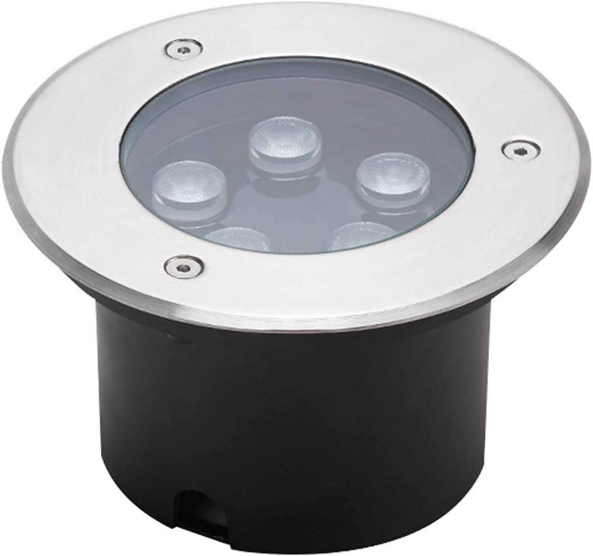 LED Waterproof Underground Light Garden Landscape Lights AC85-265V Well Lights for Driveway Deck Patio Yard Outdoor Lighting Fixture, 5 Colors (Yellow 5W)