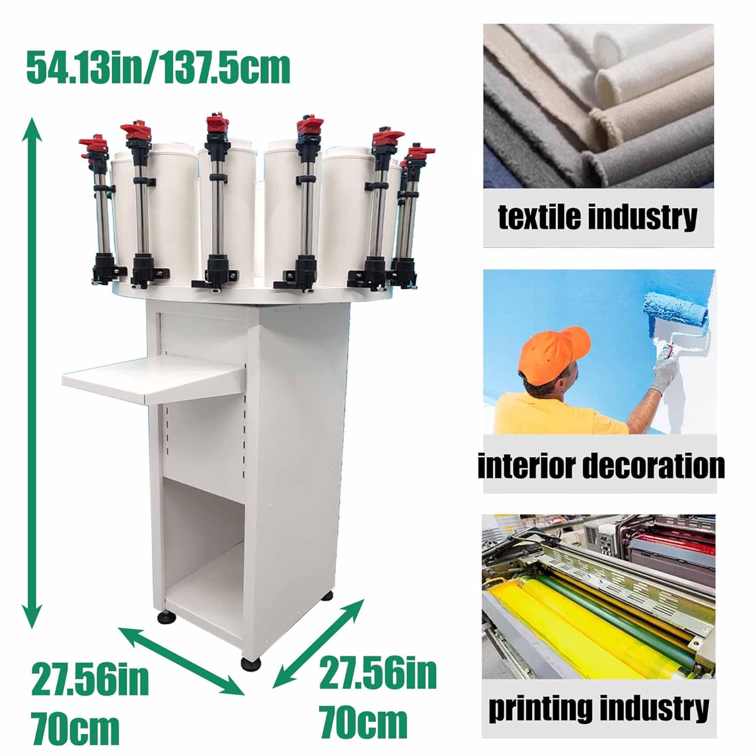 TECHTONGDA Paint Colorant Dispenser, 14 Canister Base Paint Tinting Machine, Double Pump, Double Gauge Lock, 2.3L Drum Capacity, Electric Stirring Color Mixing Machine for Water or Oil Colorant