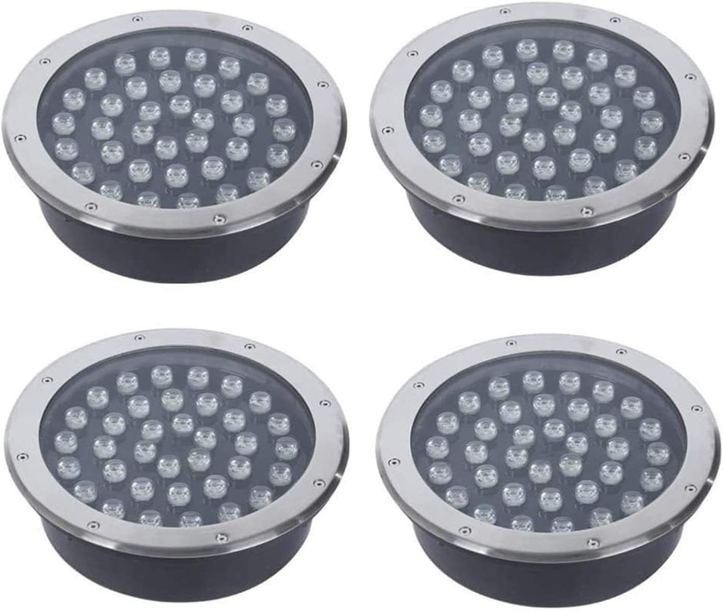 4PCS Underground Light LED 85-265V Landscape Lights, IP67 Waterproof, Path Landscape In-ground Well Light, Decorative Spotlight, Buried Lights(Green,36W)