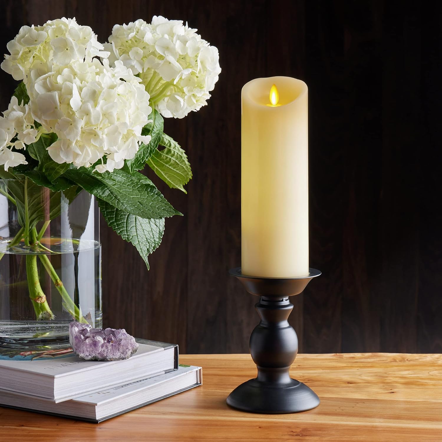 Luminara Scalloped Edge Flameless LED Candle - Ivory 4