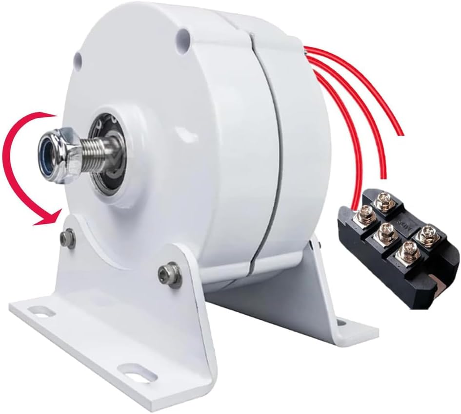 12000W 220V/110V DIY 3 Phase AC Alternators Gearless,Energy Generator Wind Power Kit for Wind Turbine Water Wind Turbine (with Base)