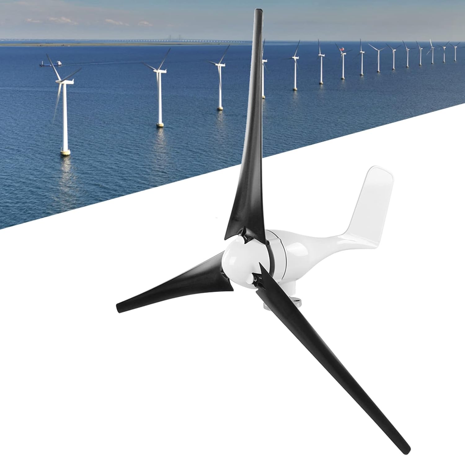 100W Wind Turbines Generator Kit Efficient Aerogenerator Controller Accessory Boats Cabins Terraces Mobile Home (12V)