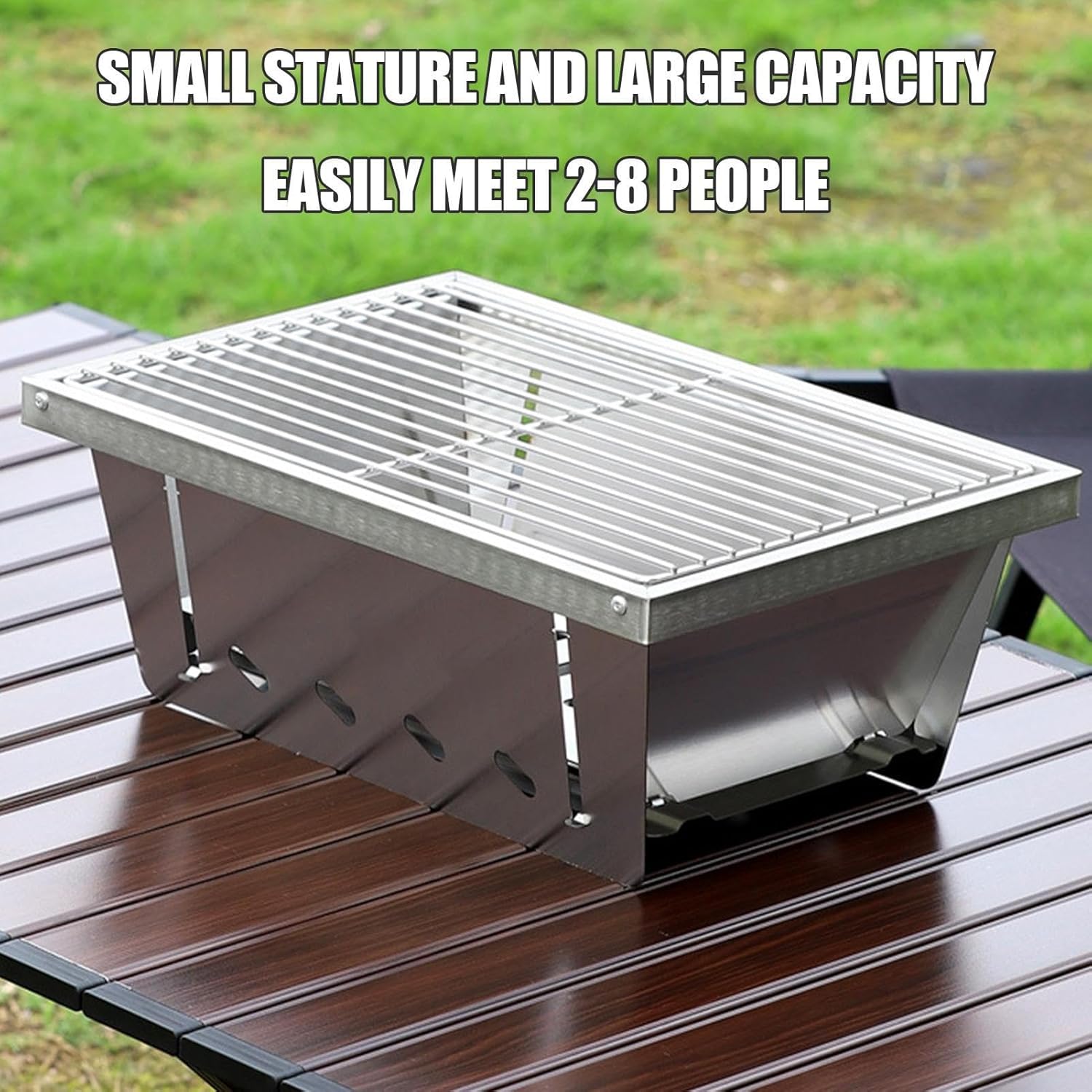 Portable Fire Pit - Heat-Resistant Windproof Outdoor Cookware,Portable Charcoal Grill | for Hiking Garden Balcony Backyard Patio Traveling Picnic Party Bonfires