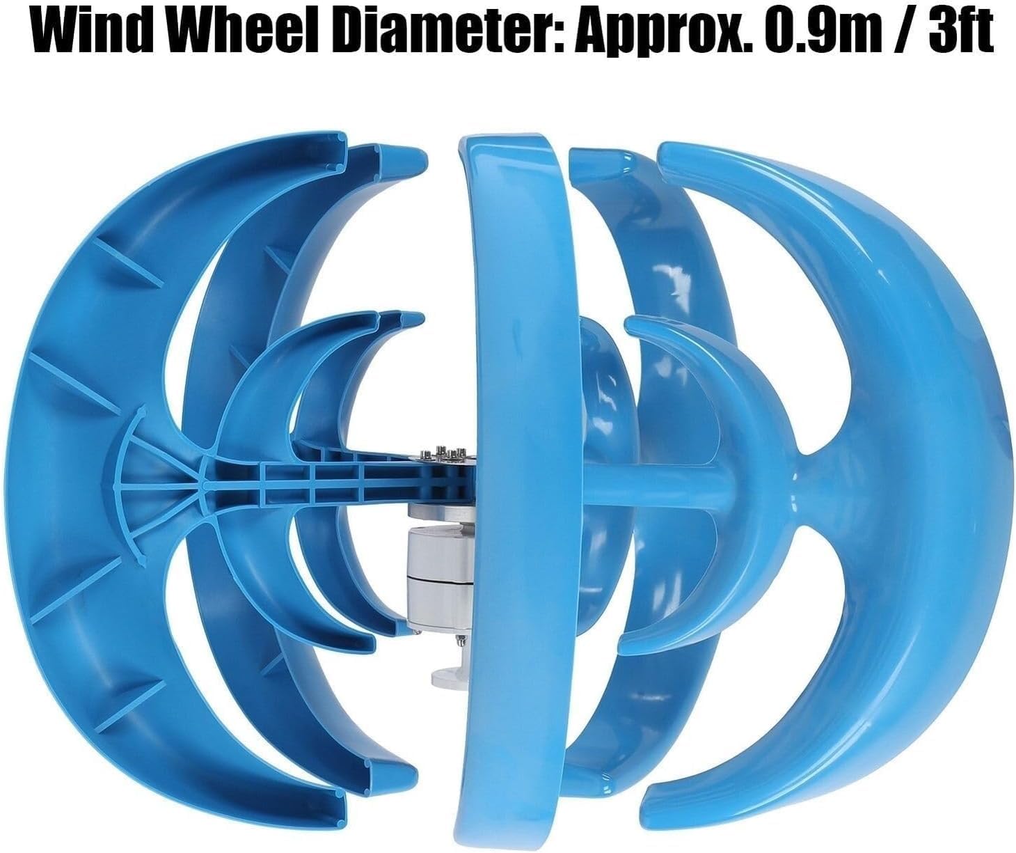 CAJUCA 48v, 1500W Wind Turbine Generator Kit Vertical Axis Wind Turbine Kit with Controller and 2 * 100Wsolar Panels Wind and Solar