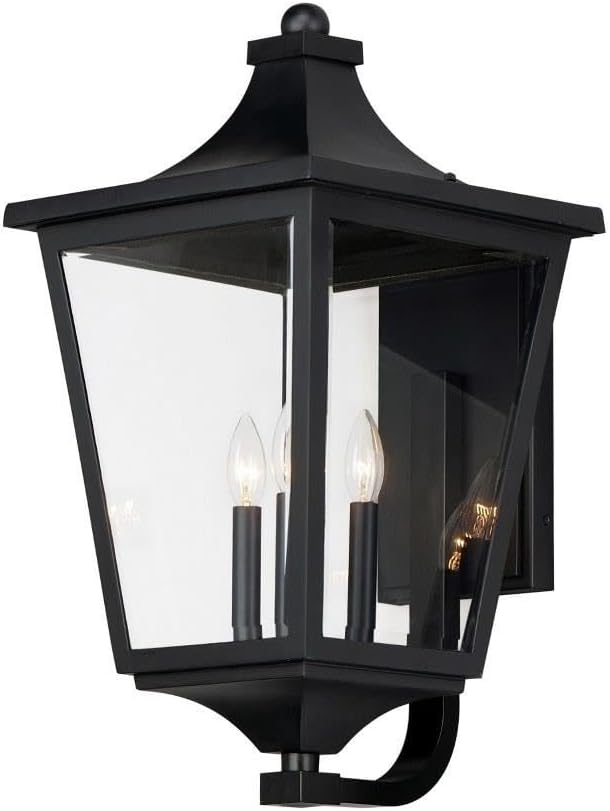 Maxim Sutton Place Vx 3 Light Outdoor Candle Style Wall Lantern with Black Finish