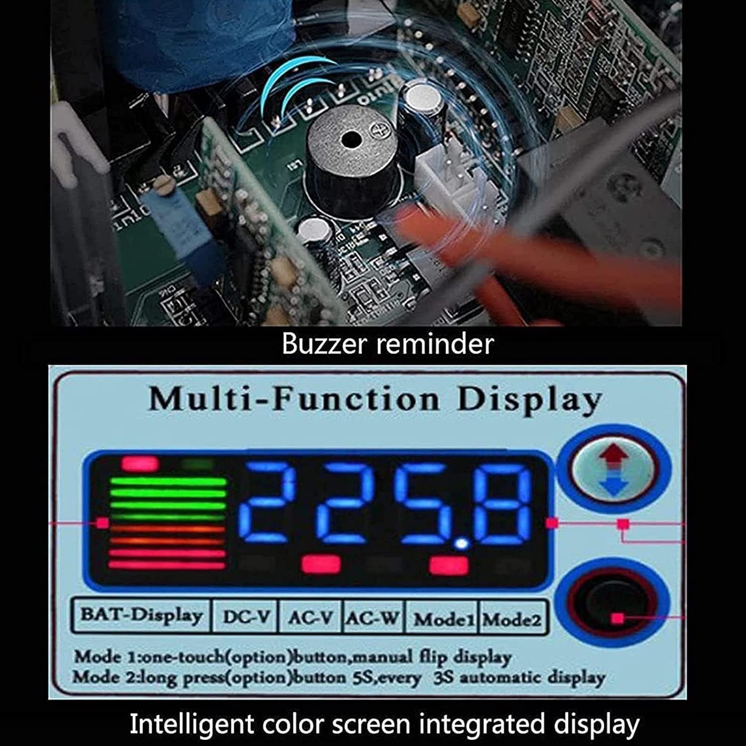 5000W Pure Sine Wave Power Inverter with LCD Display - Off Grid Low Frequency Solar Inverter for Home - 12V/24V/48V DC to AC 110V/230V Split Phase - Cooling Fans, 60V/72V - 8000W 12000W Compatibility