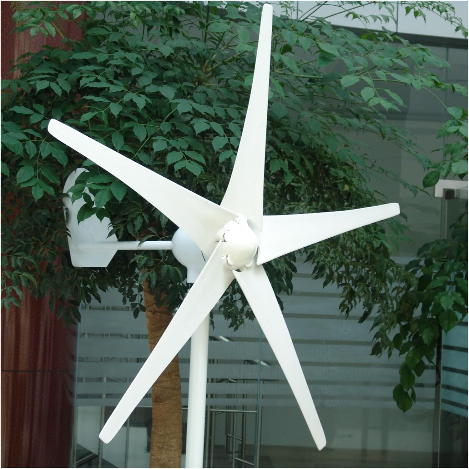 Wind Turbine Generator Kit, 500W Wind Turbine Generator with 3 Blade 2.5m/s Low Wind Speed Starting Wind Turbines for Hybrid Solar Wind System(5 Blades,12V)
