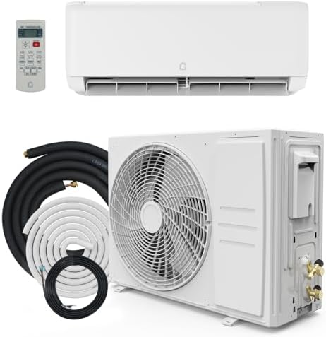 24,000 BTU Mini Split AC/Heating System for Room Up to 1500 Sq.Ft, Energy Star 21 SEER2 Inverter Energy Efficient Ductless Air Conditioner, Heat Pump, Install Kits