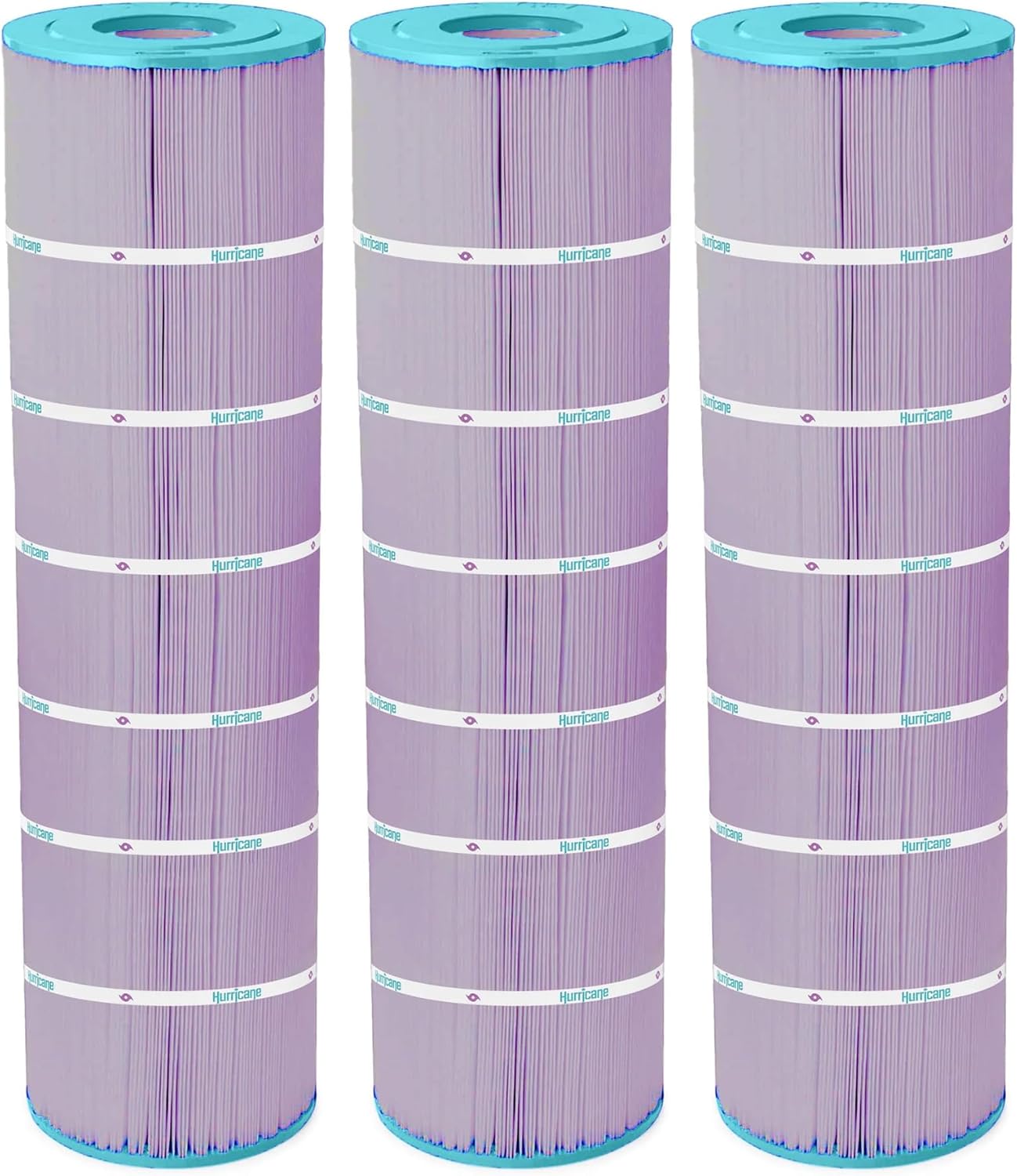 Hurricane Filters 3 Pack HF8418-01P Platinum Purple Spa Filter Cartridge - Replacement for PJANCS200, Unicel C-8418, Filbur FC-0823, Jandy Industries CS 200