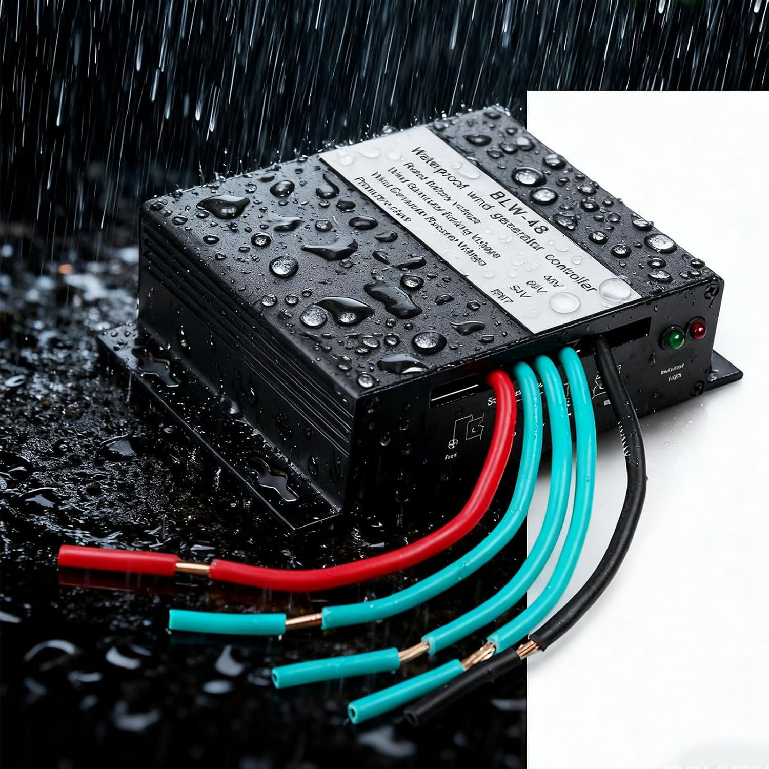 1200W-3000W IP67 Waterproof Wind Generator Controller, 12V 24V 48V 220V Wind Power Charge Regulator for Wind Turbine Systems,12V