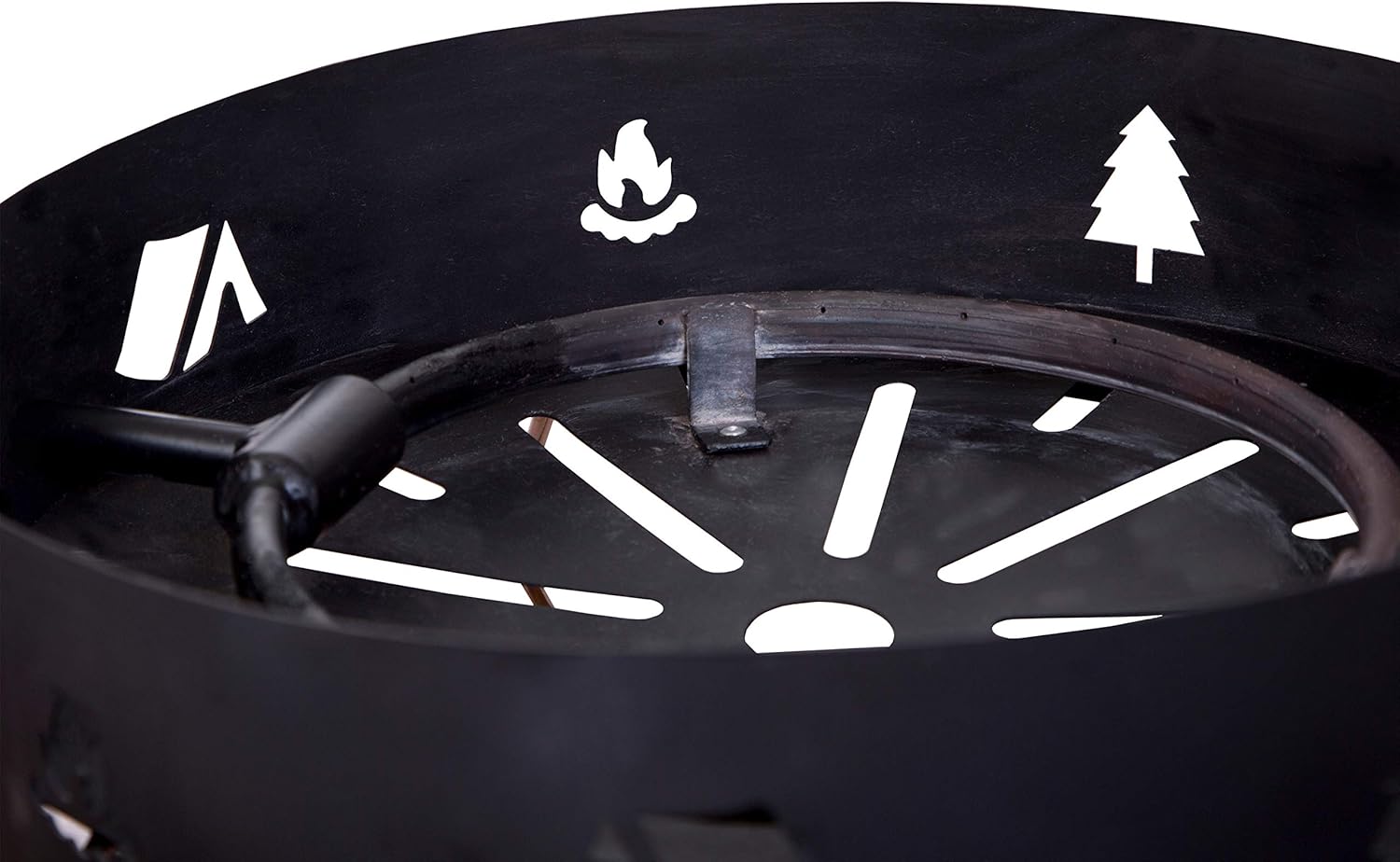 Stansport 088 Propane Fire Pit-with Lava Rocks, One Size, Black