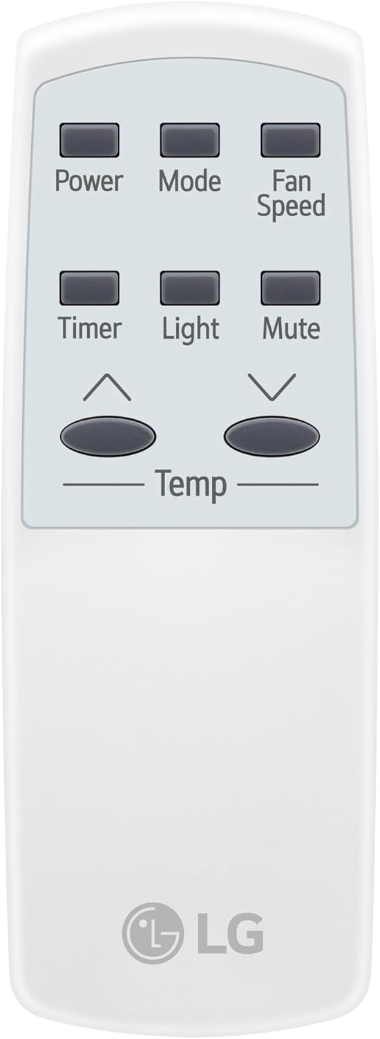 LG 8000 BTU (DOE) / (11000 ASHRAE) Portable Air Conditioner Cools 350 Sqft Easy Install, Remote Control, LCD Display, Washable Filter Eco-friendly AC Unit, White LP0825WFR